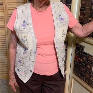 Vintage vest woman size Sp Tan Trums